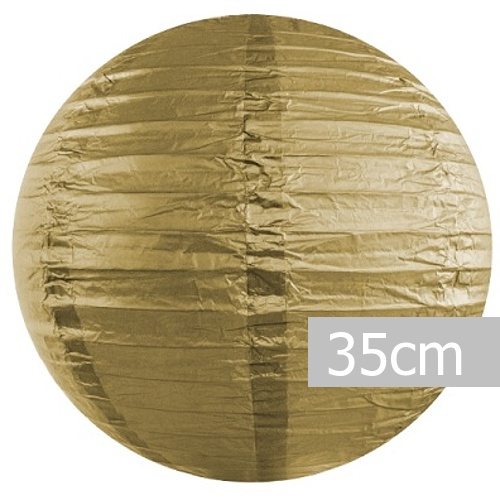Lampión guľatý 35cm zlatý