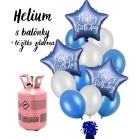 Helium a balonky -  Oslava narozenin v modr