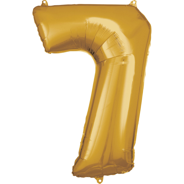 Balónik fóliový číslica 7 zlatá 58 x 88 cm
