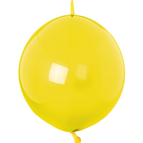 Balóniky latexové spojovacie dekoratérske Crystal žlté 15 cm, 100 ks