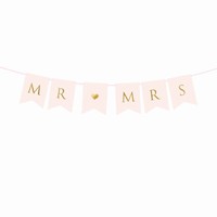 Banner Mr & Mrs svtle rov 85 cm