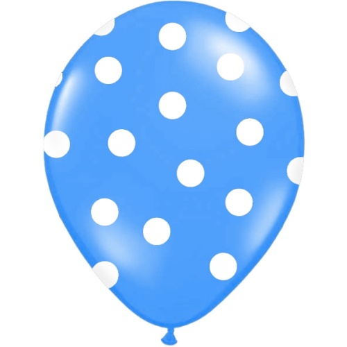 Balónik s bodkami modrý