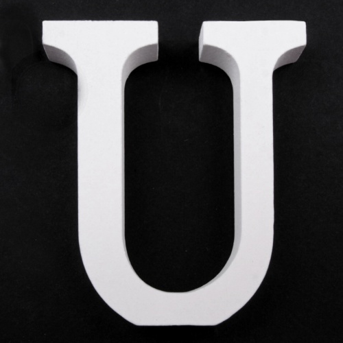 E-shop Písmeno drevené dekoračné 8cm "U"