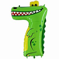 Balón fóliový číslice "7" krokodýl
