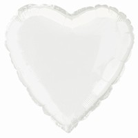 Balónik fóliový srdce White