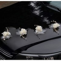 Dekorace na auto mini květinové bukety