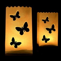 Lampiony samostojné motýli 10ks