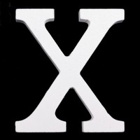 Psmeno devn dekoran 8cm "X"