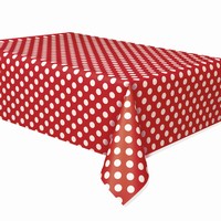 Ubrus plastov s puntky Ruby Red