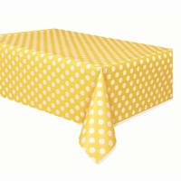 Ubrus plastov s puntky Sun Yellow
