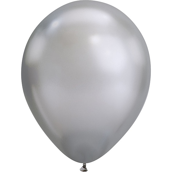 Balónik Qualatex chrómový latexový strieborný 18 cm 1 ks