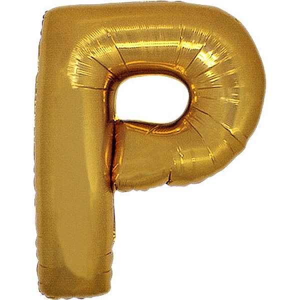 Balónik zlatý písmeno P