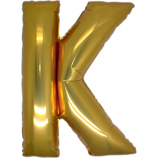 Balónik zlatý písmeno K