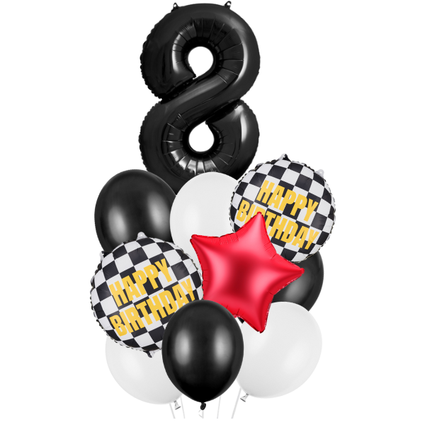 Balónový set Formula - ôsme narodeniny