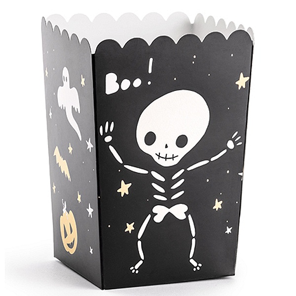 HALLOWEENSK KATUKY na popcorn Boo 7 x 7 x 12,5 cm 6 ks