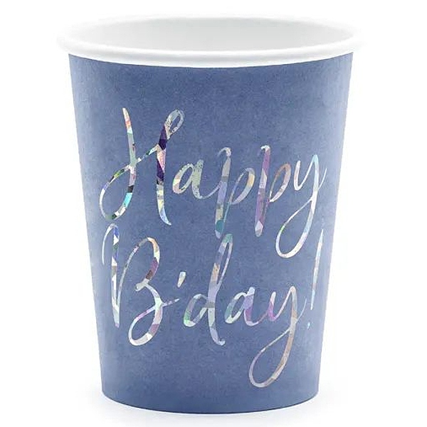 Kelmky Happy B'day!, modr, 220ml (1 balen / 6 ks)