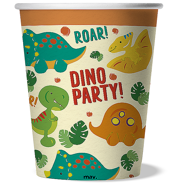 Kelmky papierov Dino party Color 250 ml, 8 ks