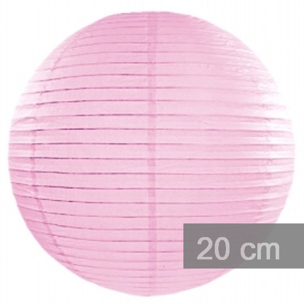 Lampión guľatý 20cm ružový