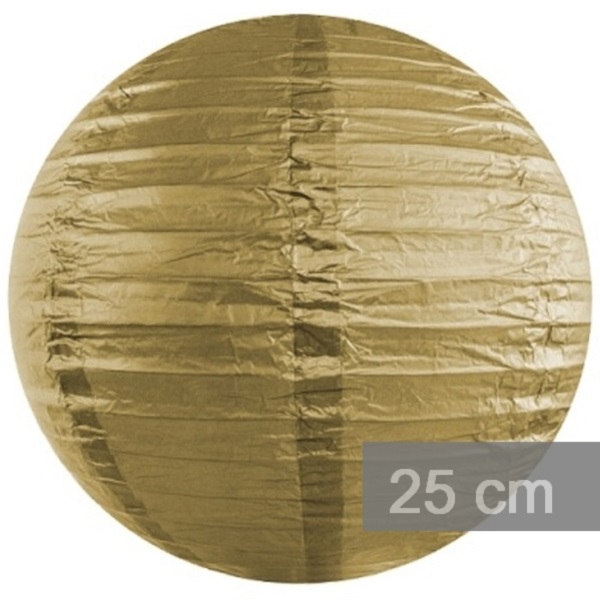 Lampión guľatý 25cm zlatý