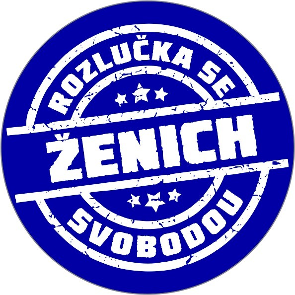 E-shop Placka s českým nápisom "Rozlučka se svobodou, Ženich" modrá