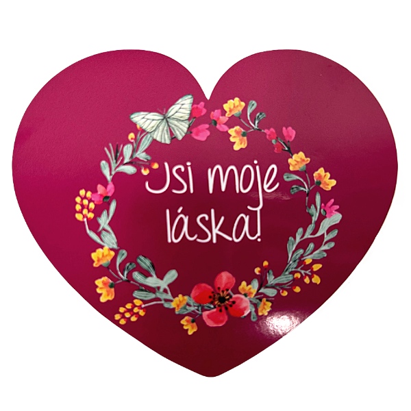 Samolepka srdce  