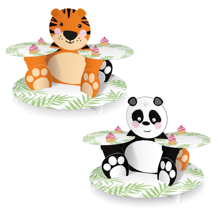 Stojan na cupcakes a dezerty obojstrann Zvieratk zo ZoO 30x44 cm