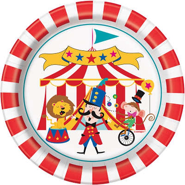 TANIERIKY Cirkus papierové 18 cm 8 ks