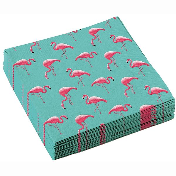 SERVÍTKY Flamingo Paradise 33X33 cm, 20 ks