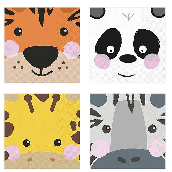 Servtky papierov Zvieratk zo ZoO mix 33x33 cm, 20 ks
