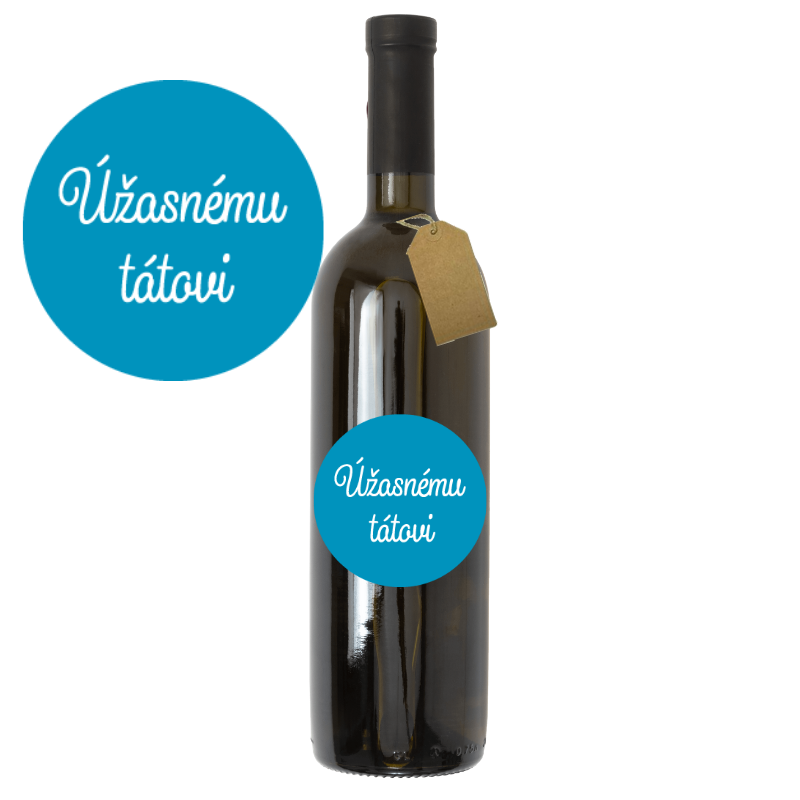 E-shop Darčekové víno Sauvignon s českým textom "Úžasnému tátovi"