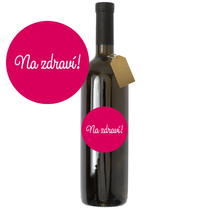 E-shop Darčekové víno Sauvignon s českým textom "Na zdraví"