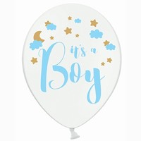 BALNIK biely, modr potla "Its a Boy" 30cm