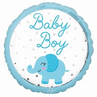 BALÓNIK fóliový Baby Boy Slon modrý 43cm