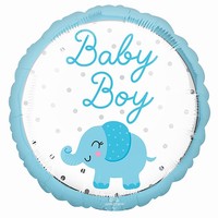 BALNIK fliov Baby Boy Slon modr 43cm