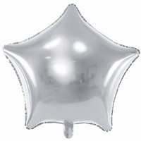 BALONEK fliov hvzda stbrn 48cm