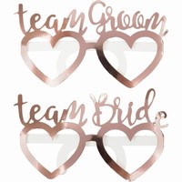 OKULIARE Team Bride/Team Groom ruov zlato 8ks