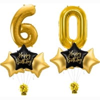 Balnov set 60. narodeniny ierno-zlat