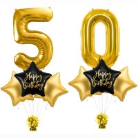 Balnov set 50. narodeniny - ierno-zlat