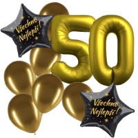 Balonkov set 50 narozeniny zlat