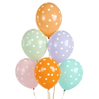 Balnky 30 cm, Puntky, mix (1 bal. / 50 ks)