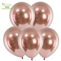 Balonky chromove rose gold 5 ks - 30 cm