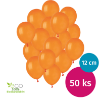 Bal�nky latexov� dekorat�rsk� sat�nov� oran�ov� 13 cm 50 ks