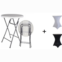 Bistro stolk koktailov 60 cm s obrusom ZADARMO Farba obrusu: IERNA / BLACK