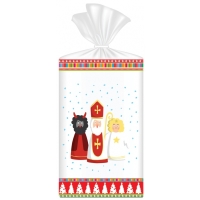 Celofnov vreck Mikul, ert, anjel 18 x 30 cm 10 ks