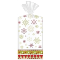 Celofnov vreck Vloky zeleno-erven 11 x 21 cm 10 ks