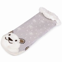 Darčekové ponožky detské Medvedík svetlo sivý veľ. 32-35
