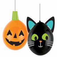 DIY set balónky latexové dýně a černá kočka 27,5cm 2ks