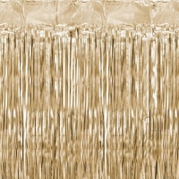 Dekorace - zvsn clona  zlat metalick 90 x 250 cm