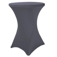 Elastick obrus STANDARD na koktailov bistro stl 80 cm VIAC FARIEB Farba obrusu: TMAVO ED / ANTRACIT