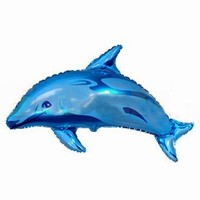 FÓLIOVÝ BALÓNEK 24" delfín modrý